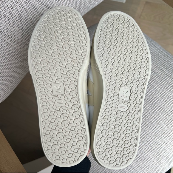 Free People + Veja Campo Canvas Sneakers in White / Pierre - Picture 6 of 7